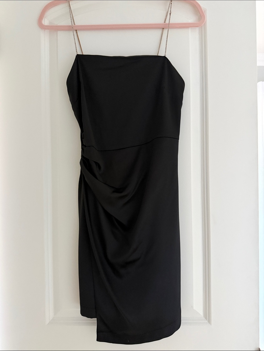 Zara Black Mini Dress with Chain Straps